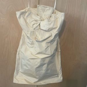 J Crew Bow Monde Short wedding dress in ivory. Size 8